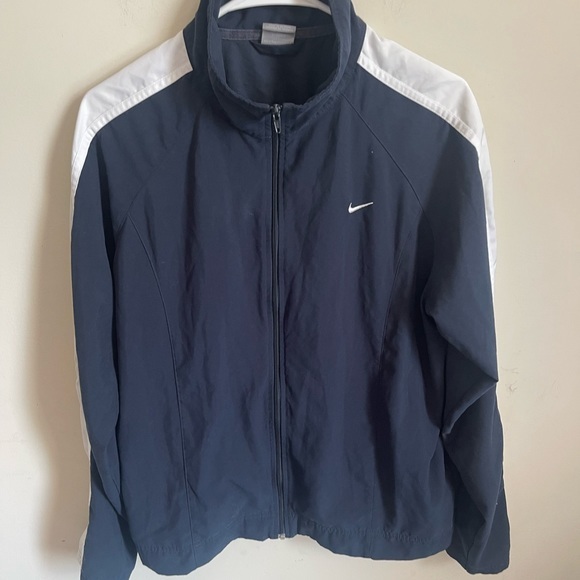 Nike Blue‎ and White Windbreaker Women’s Sz L - Picture 3 of 9